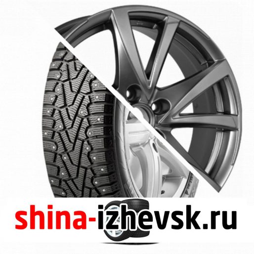 Колесо в сборе Pirelli Winter Ice Zero 225/60 R17 T 103 + КиК Игуана 7xR17 5×108 ET48 DIA63.35 Темно-серый в Ижевске
